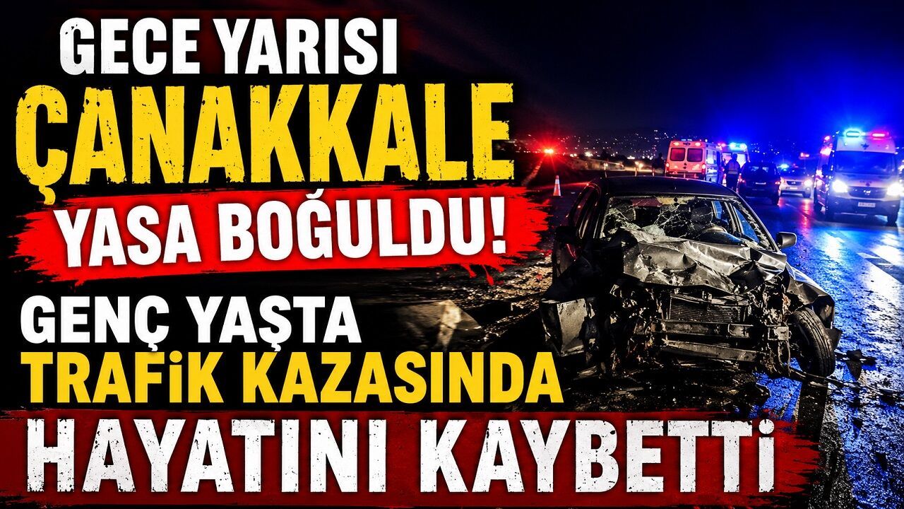 Gece Yarısı Çanakkale Yasa Boğuldu! Genç Yaşta Trafik Kazasında Hayatını Kaybetti
