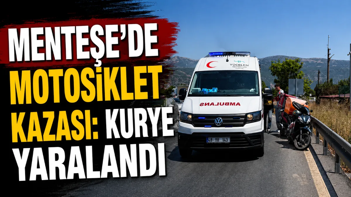 Menteşe’de Motosiklet Kazası: Kurye Yaralandı