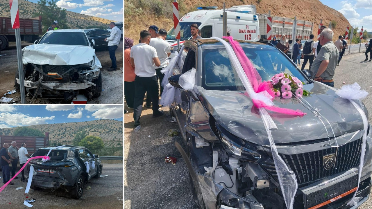 Düğün konvoyunda kaza: 9 yaralı